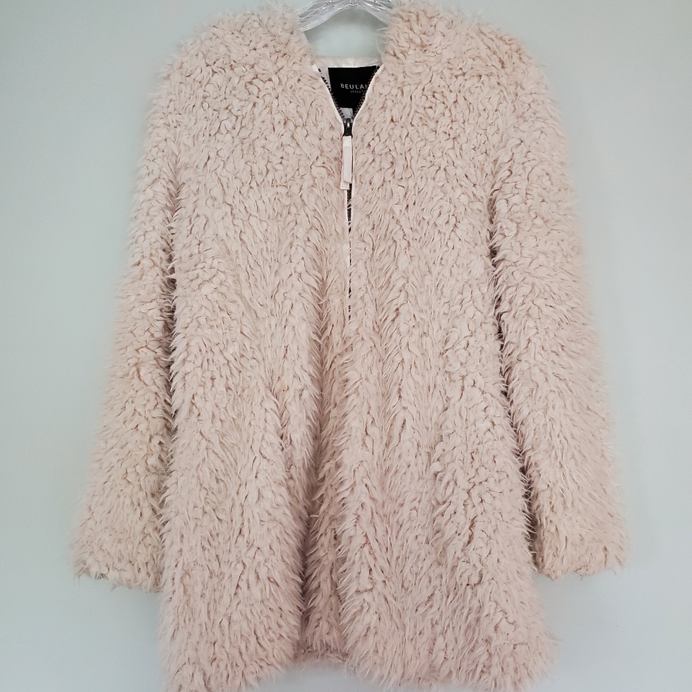 OVERSIZED FAUX FUR FLURRY HOODED COAT